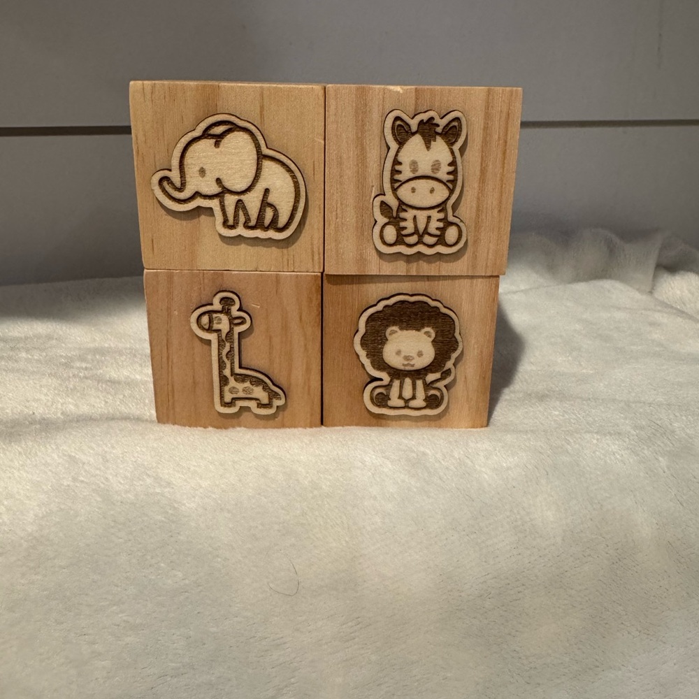 Animal-Themed Wooden Block Set for baby nursery